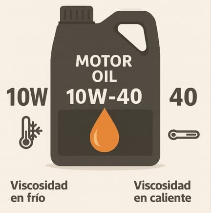 Aceite vertiéndose sobre motor de moto