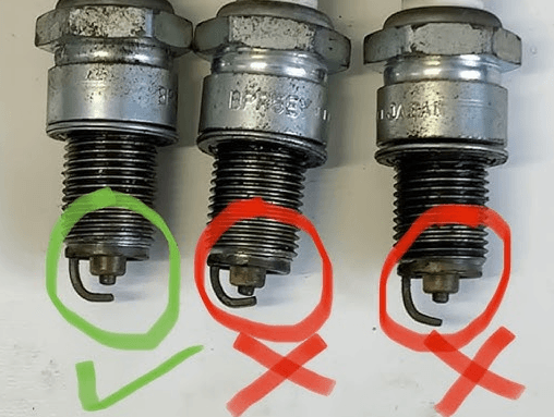 Calibración de bujía con galga